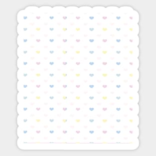 Cute Red and White Heart Polka Dot Pattern Sticker